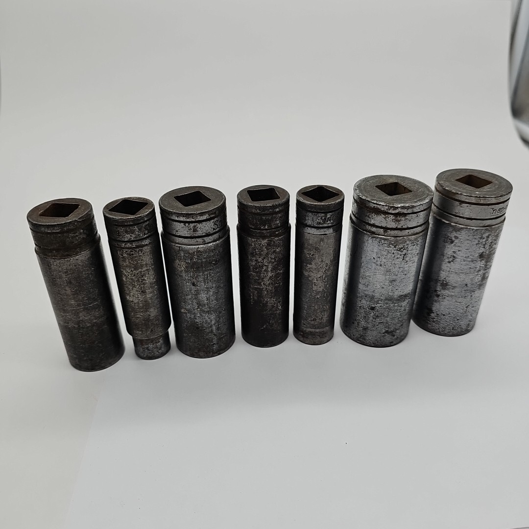 7 Vintage Snap-on Deep Socket 1/2 Driv S-201 S-341 S-361 S-301 S-241 S-261 S-101