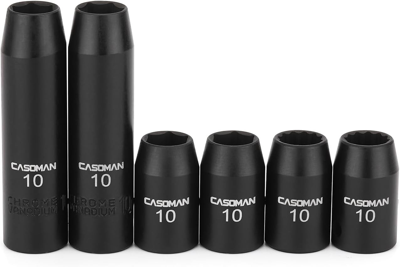 Impact Socket Set 6pc Black Phosphate Finish 6 Point