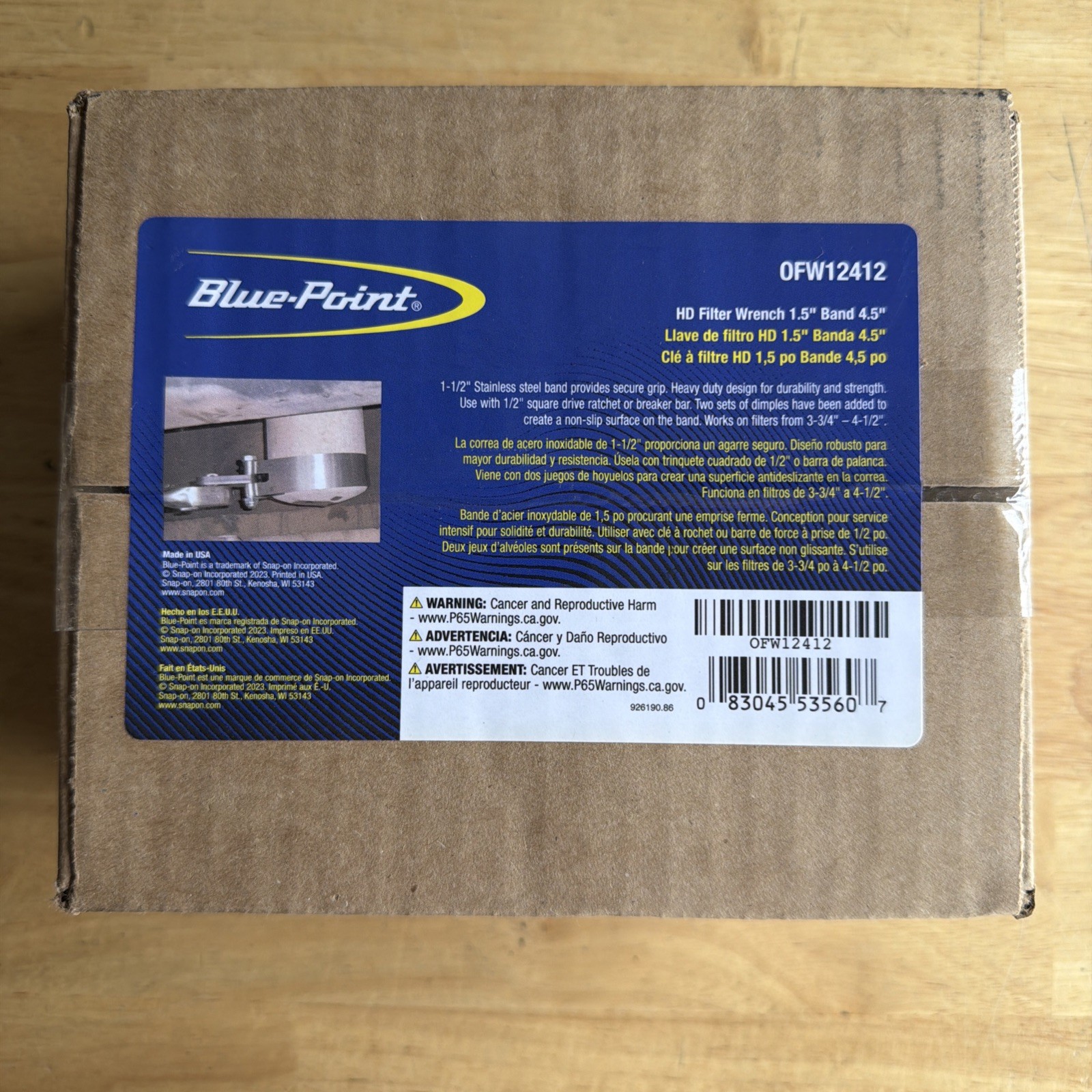 Blue Point Tools Oil Filter Band Wrench 1/2″ Drive 3.75- 4.5″ OFW12412 USA NEW