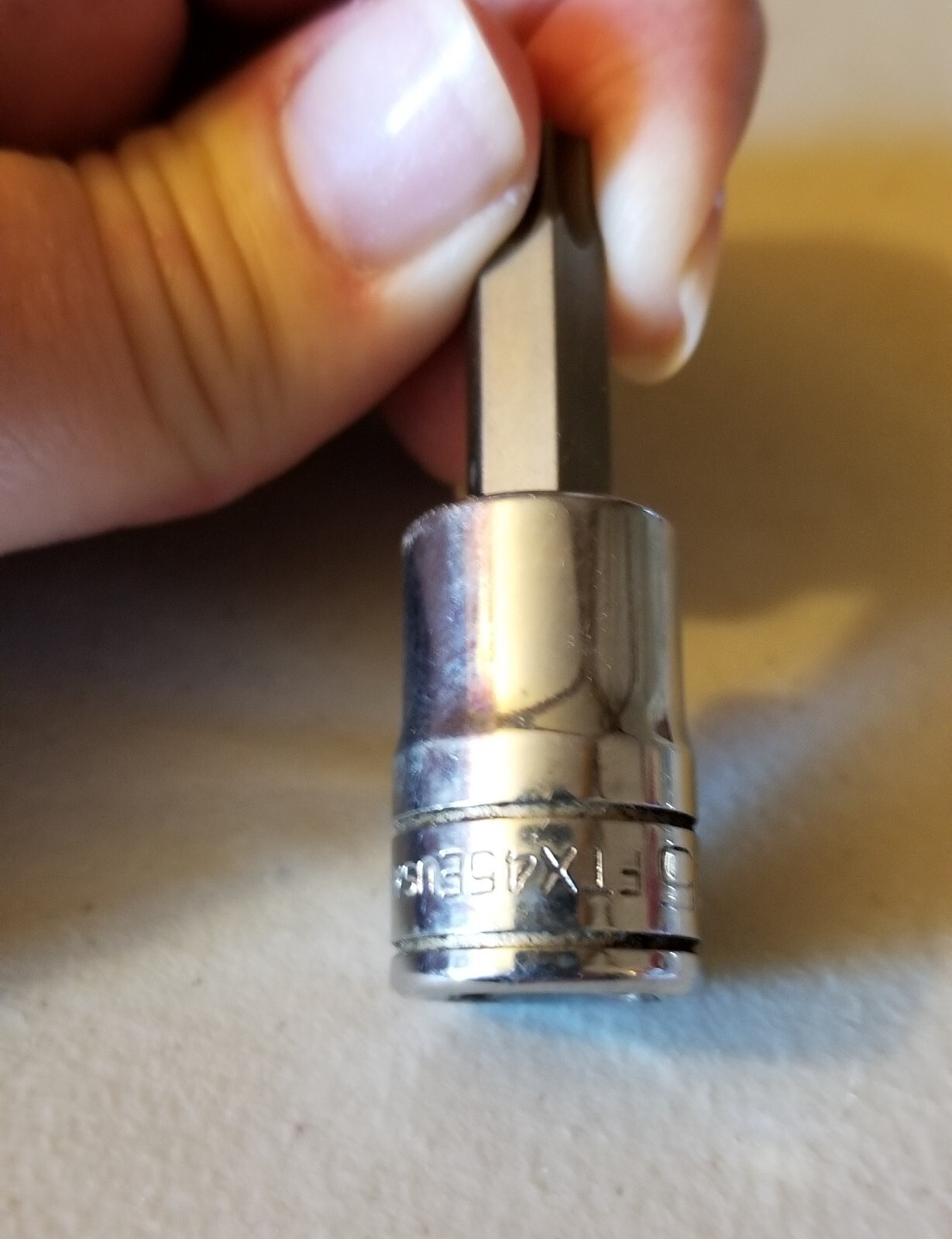 Snap-on FTX45E used with new bit