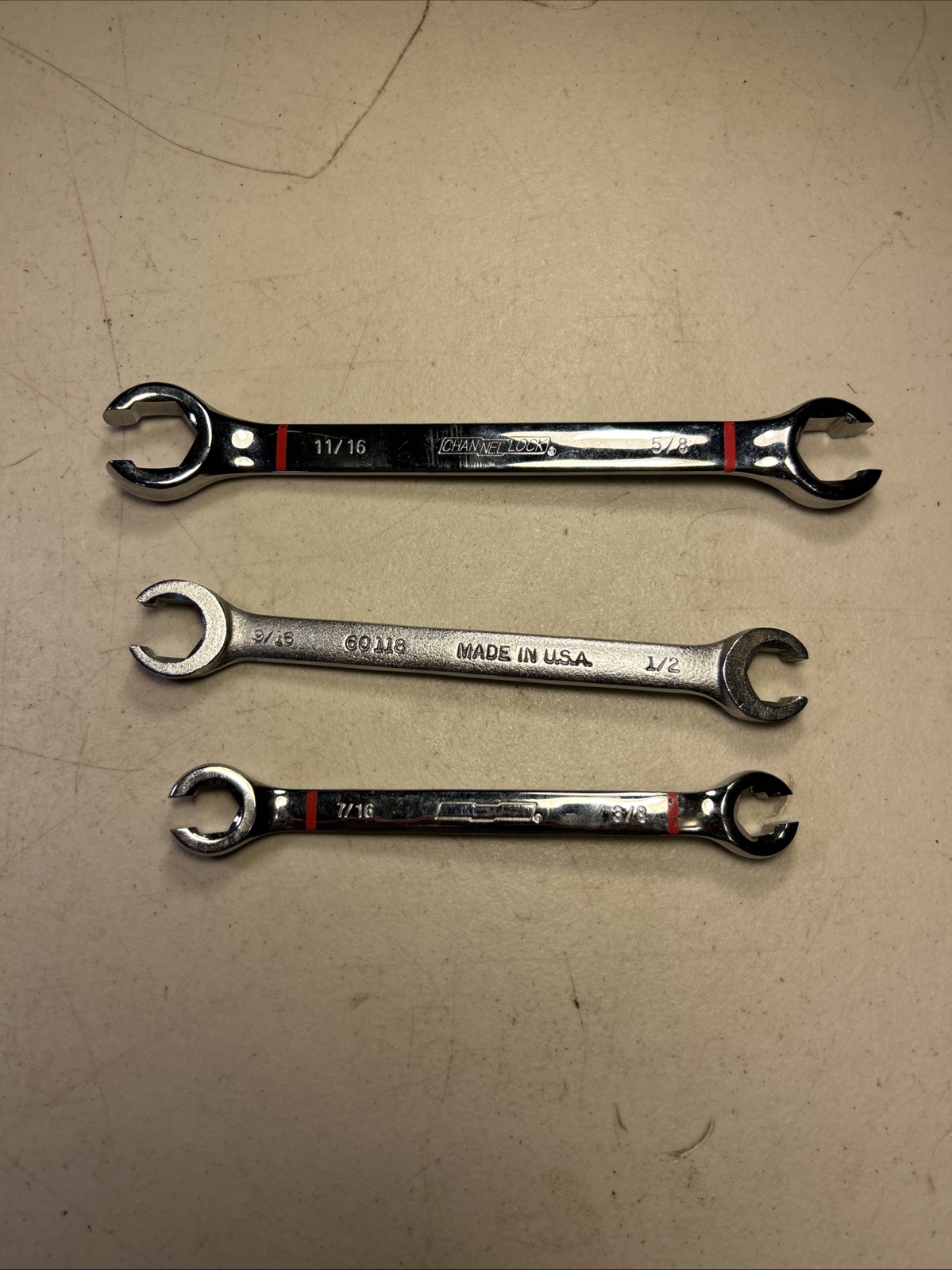 Assorted Double Flare Nut End Wrenches Lot Metric & SAE