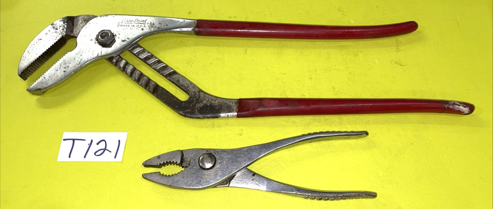 SNAP-ON & BLUE-POINT TOOLS 2 PIECE SLIP JOINT & 20 IN ADJUSTABLE JAW PLIERS