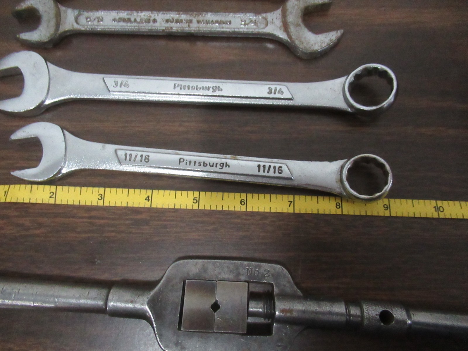 Vintage lot of 10 wrenches 1 Tap wrench Pittsburg Eclipse Thorsen more