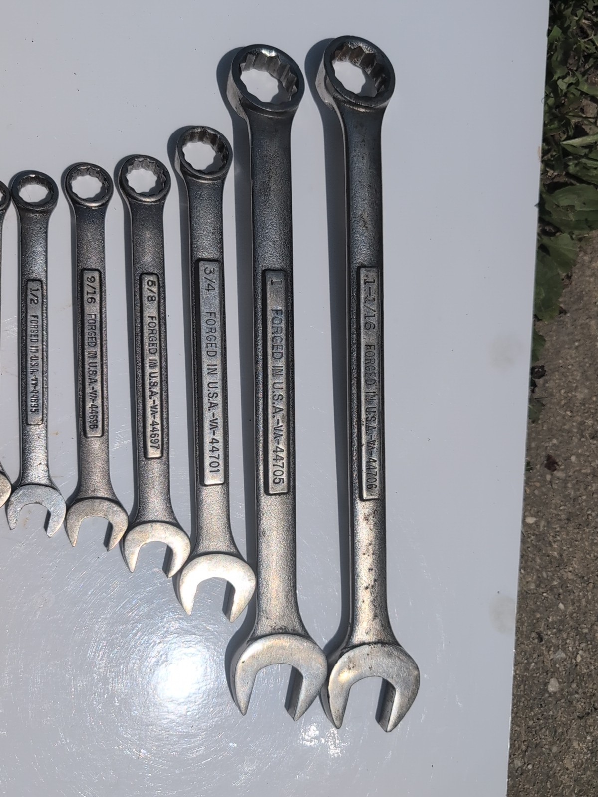 Lot Of 8 Vtg USA Craftsman combination wrenches VA series 3/8” to 1-1/16” nice!