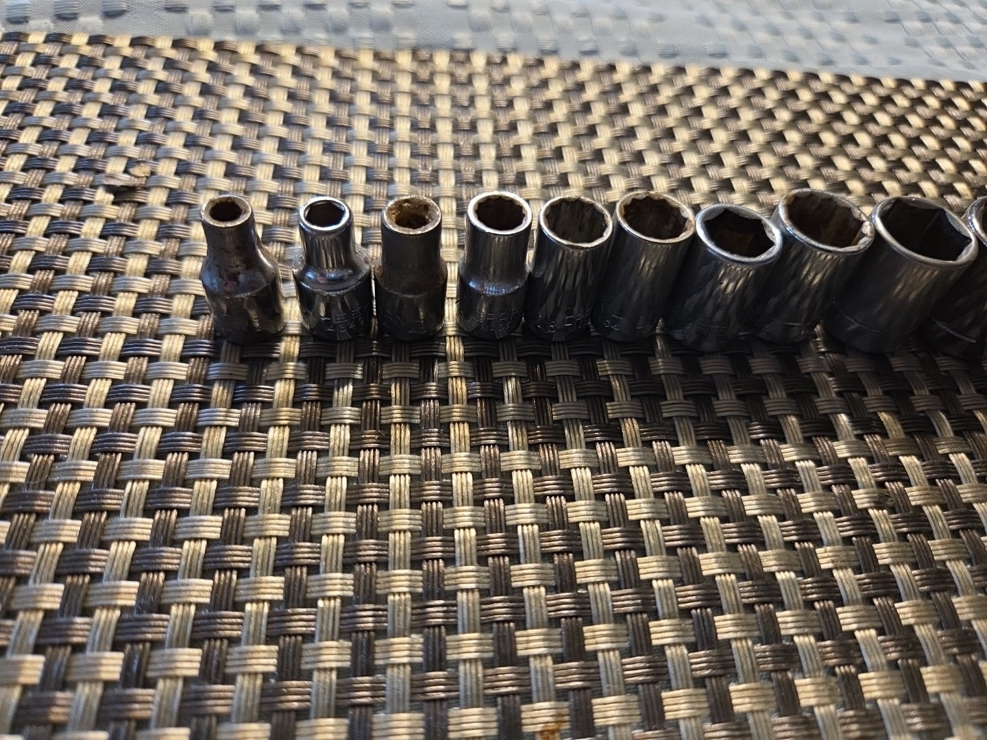 Vtg Craftsman Metric 6 Pt 1/4” Dr 4mm-14mm socket set sae 5/32-9/16 breaker USA