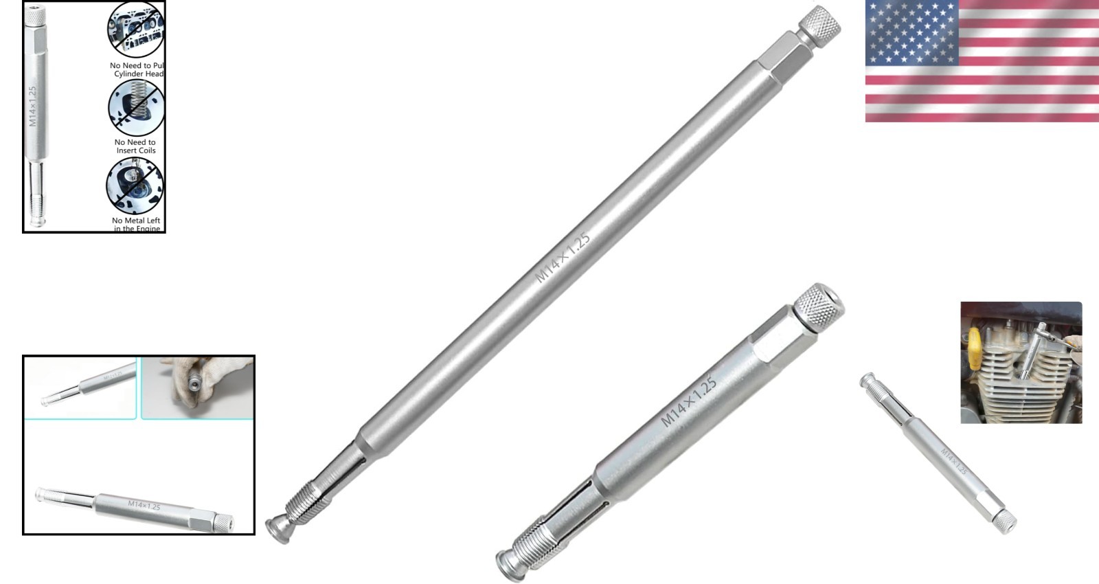 Spark Plug Thread Repair Tool Kit M14x1.25 – 2 Pack