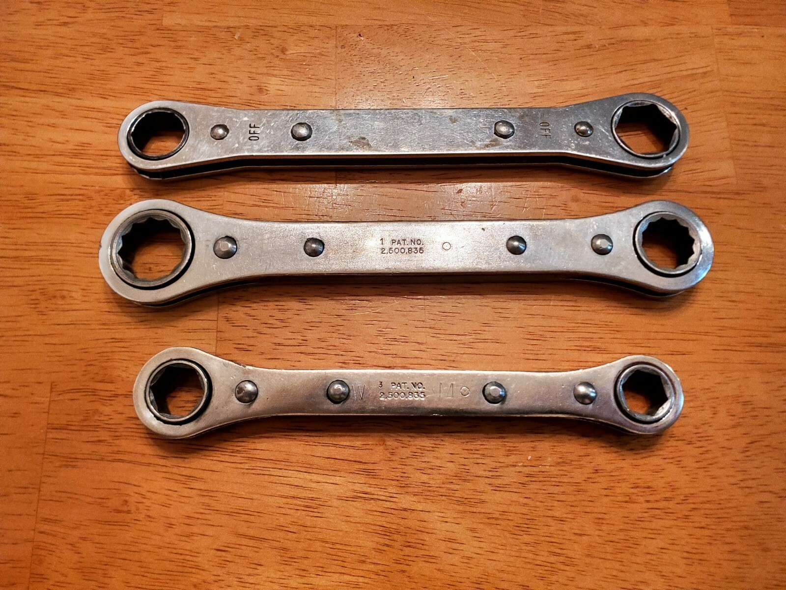 Mac Snap On 1/2-9/16 5/8-3/4 6&12PT Ratchet Wrenchs Lot Of 3