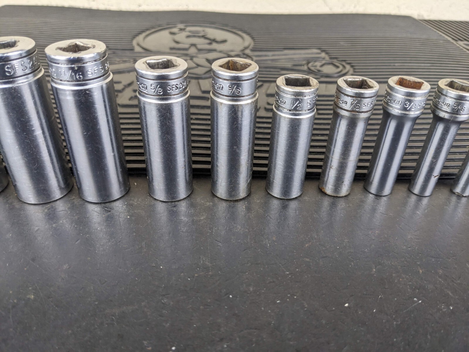 #am154 Snap on Tools 211SFSY 3/8″ Drive Deep Chrome Socket Set Socket Set