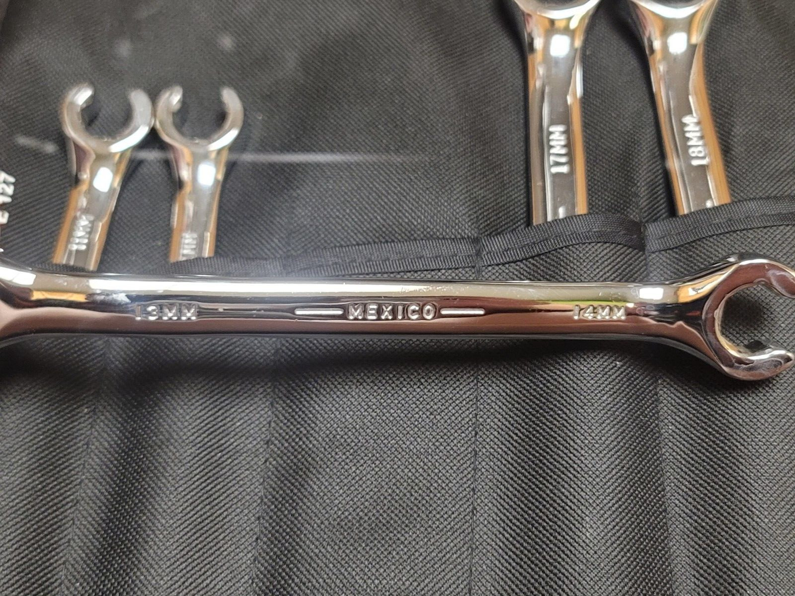 Urrea Tools 5pc Metric Flare Nut / Tubing Line Wrench Set 9-18mm Mexico #3700M
