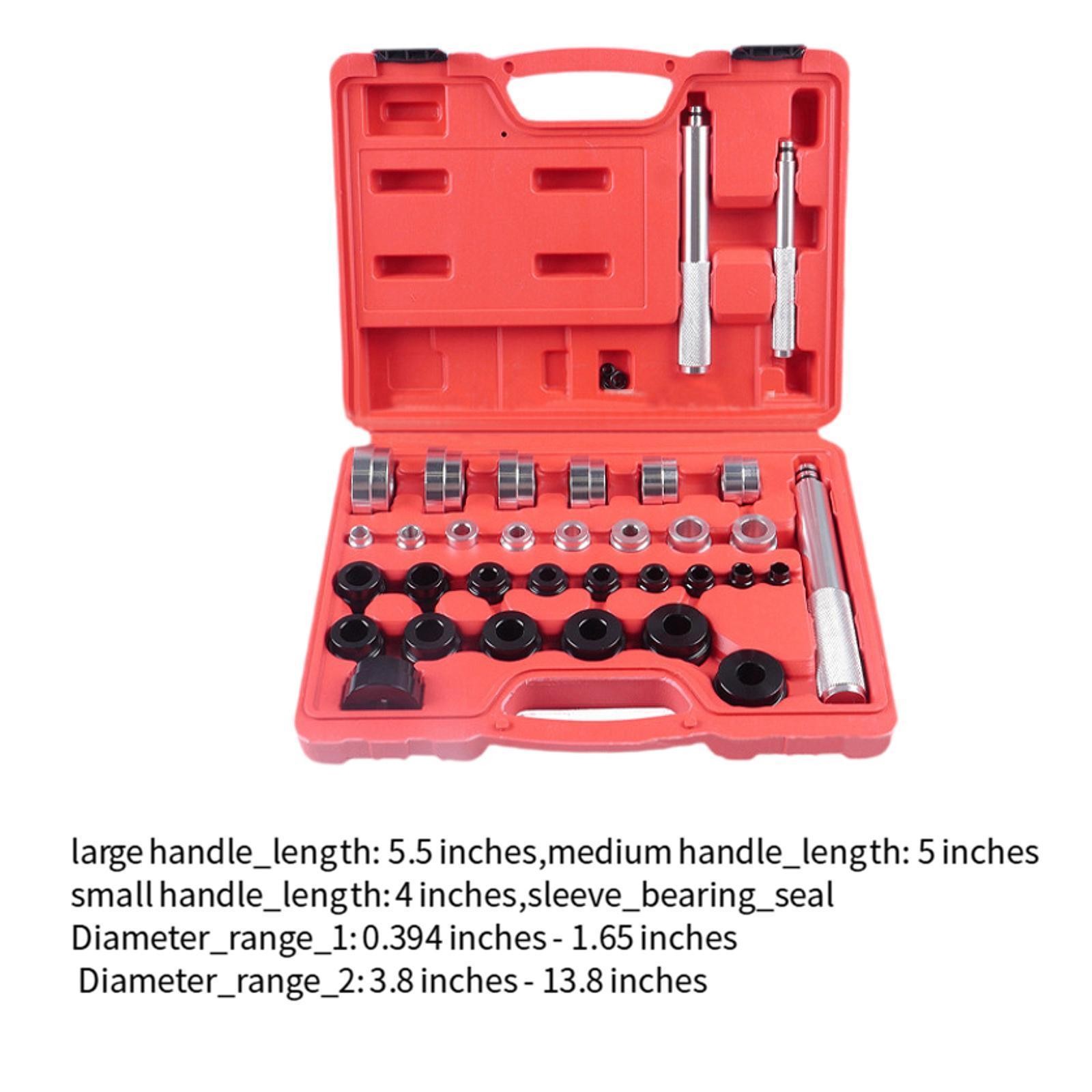 33 Pieces Master Bushing Driver Set Portable Professional 3 Sizes Handles Sturdy