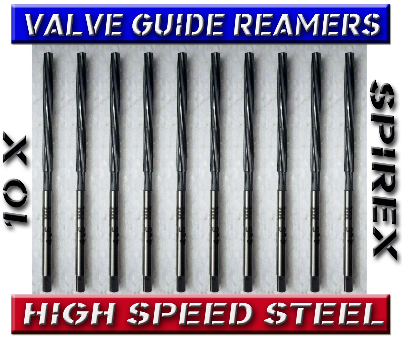 10x VALVE GUIDE HSS REAMER KIT 310-320-374-340-358-345-325-376-347-345