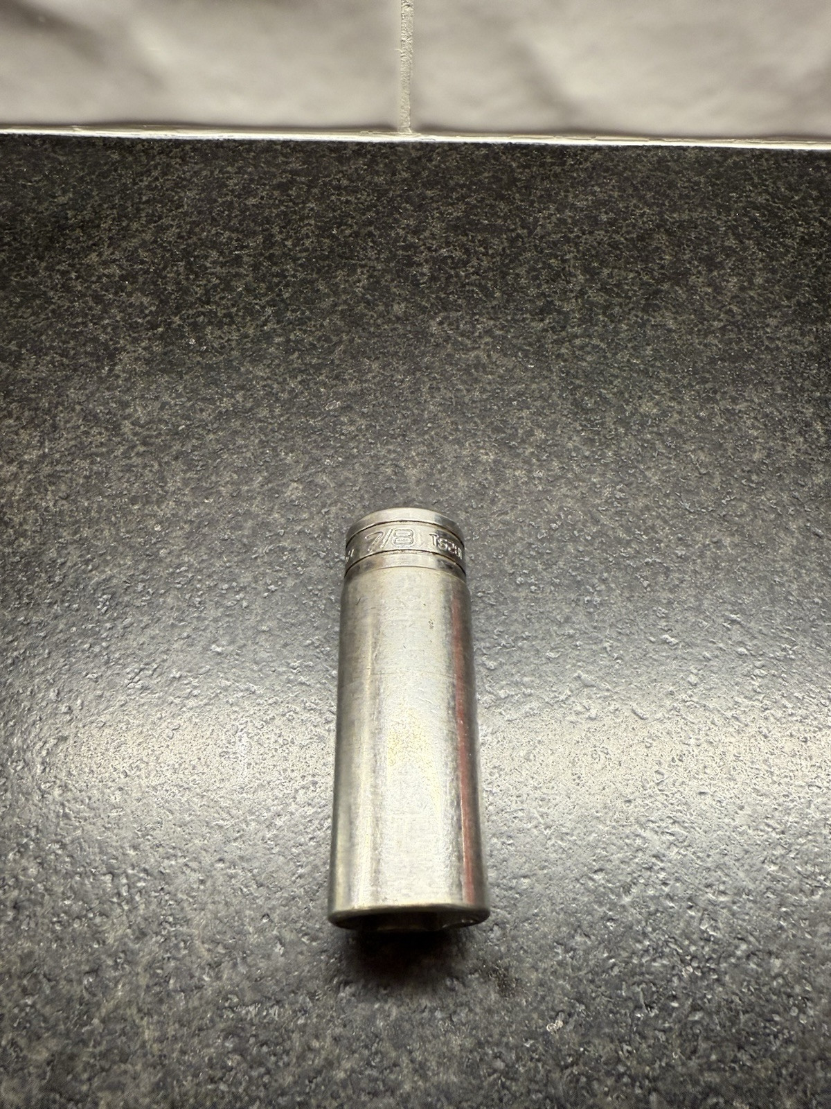 Snap On Tools TS281 1/2” Drive 6Pt SAE 7/8” Flank Drive Deep Socket USA