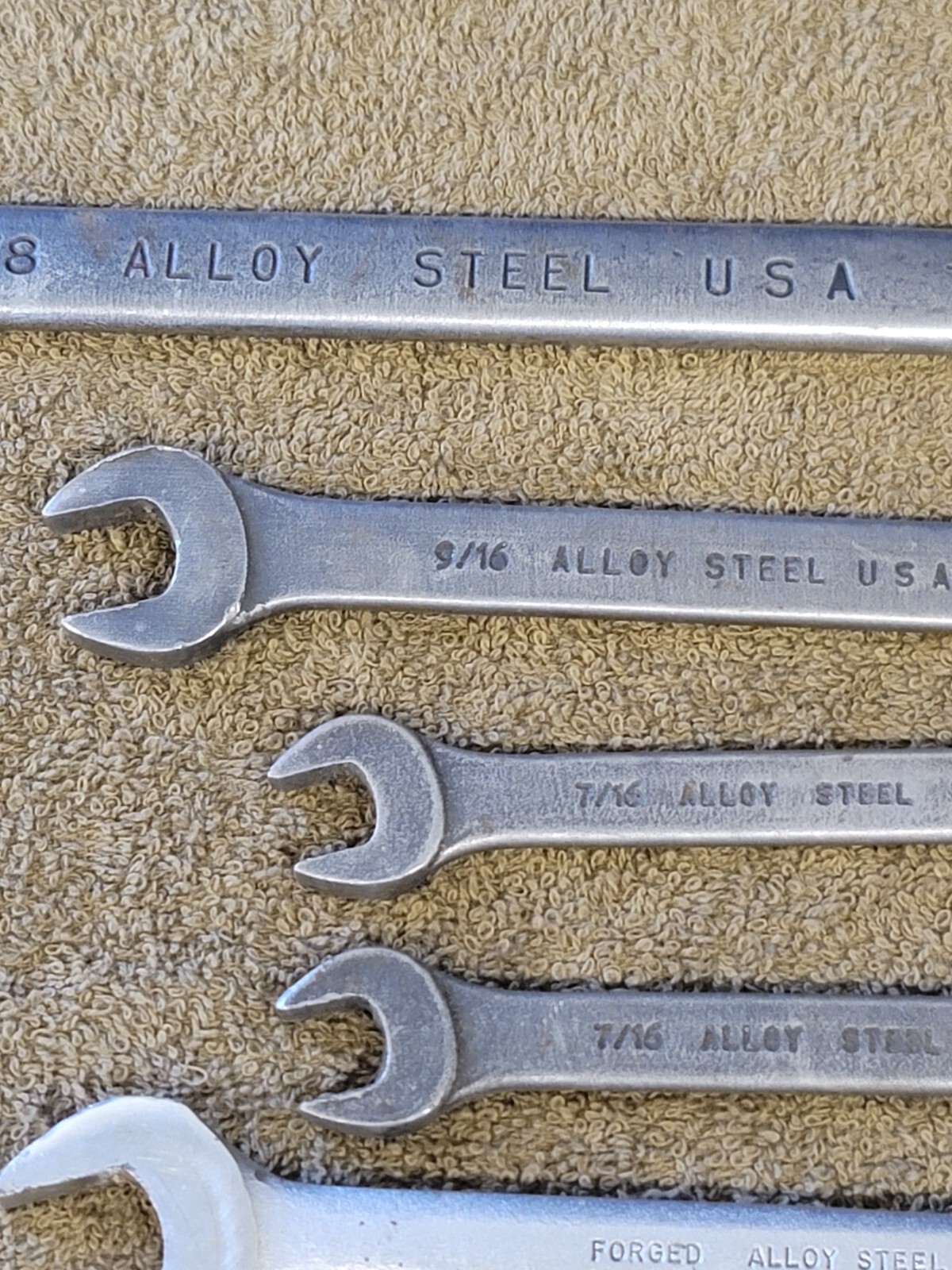 5 Blackhawk Combination Open End Wrench Sae 7/8 11/16 5/8 9/16 7/16″ Black BW
