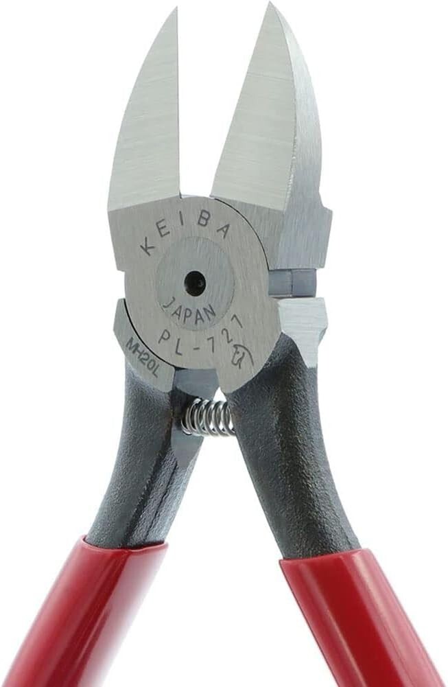 KEIBA PL-727 Nipper Plier Flat Blade For Plastic Red handle from Japan
