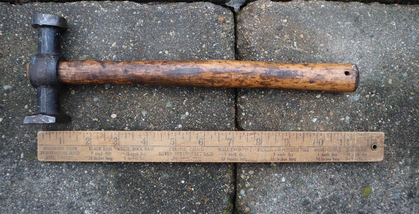 Vintage Hand Planishing Hammer – Automotive Body Work Hammer 11.5″; 14 Oz.