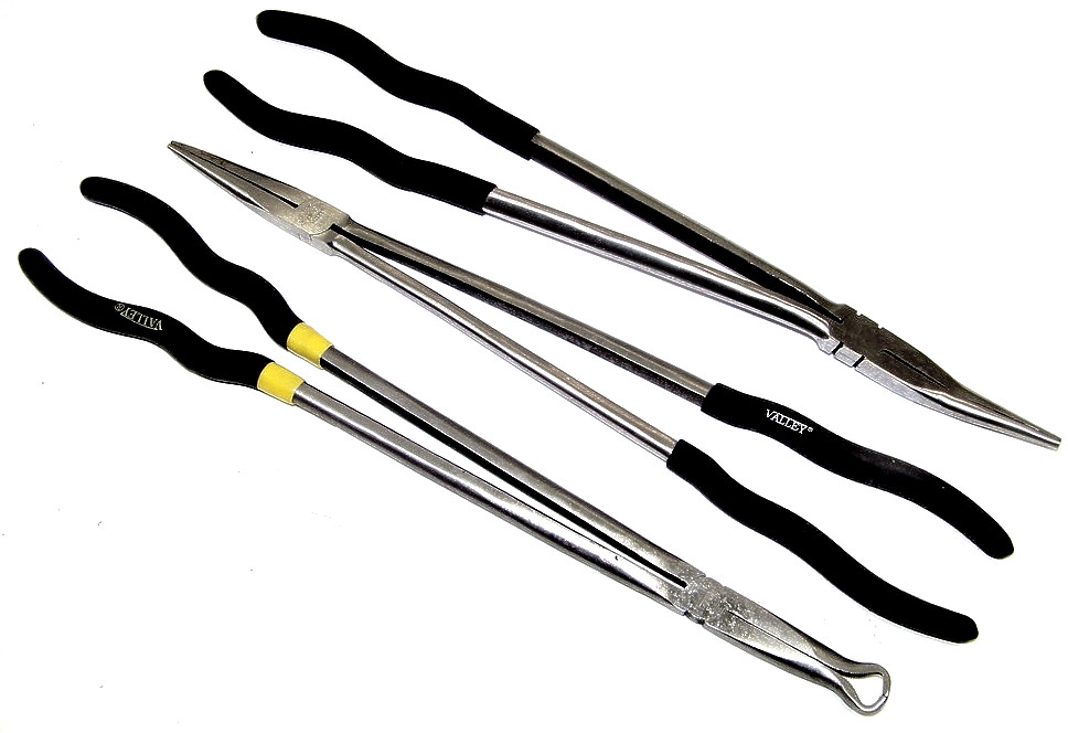 3pcs 16″ Long Nose Pliers set Straight Long Nose | 20° | Round End Plier Tool