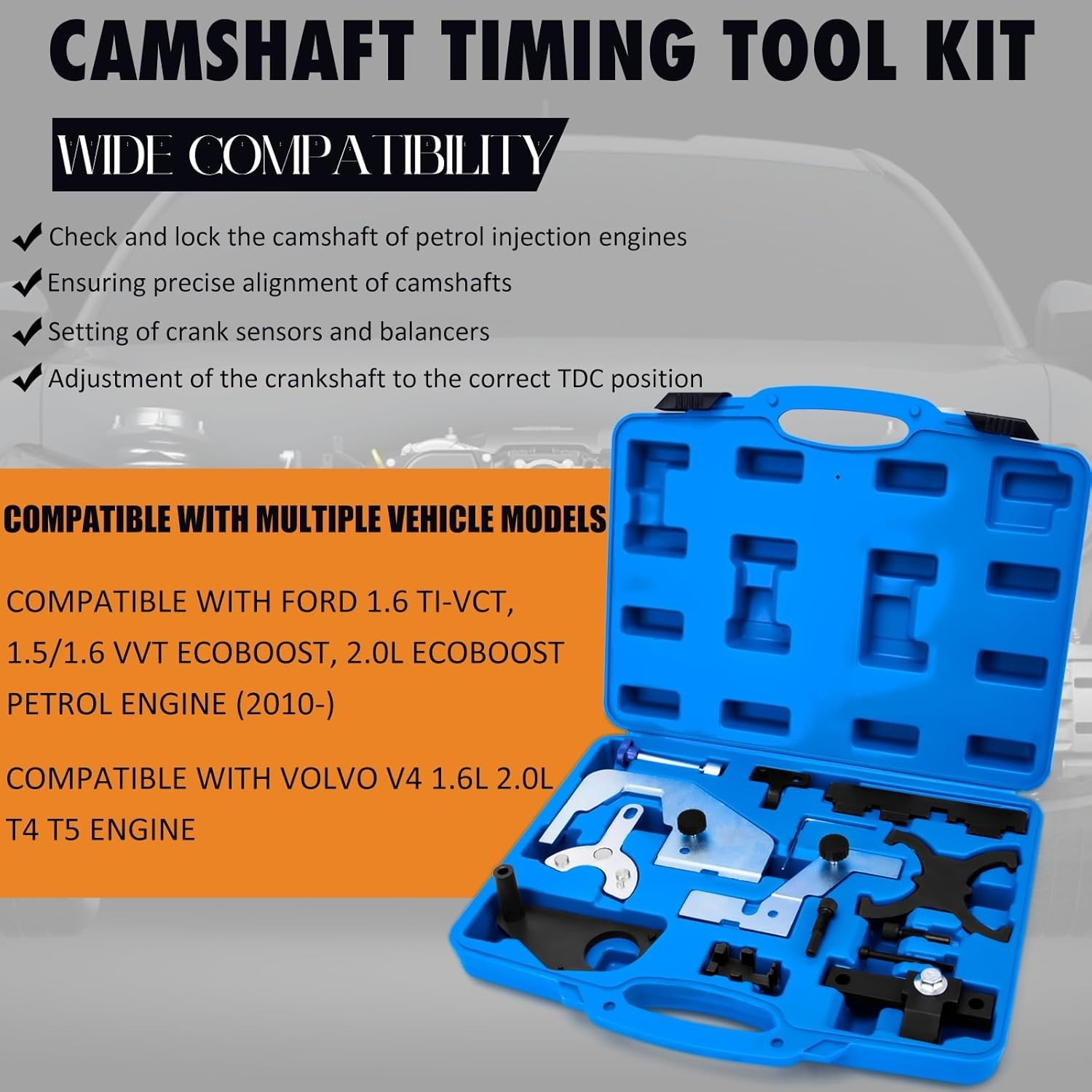 Camshaft Timing Tool Kit for Ford, Volvo, Land Rover – OEM Replacements