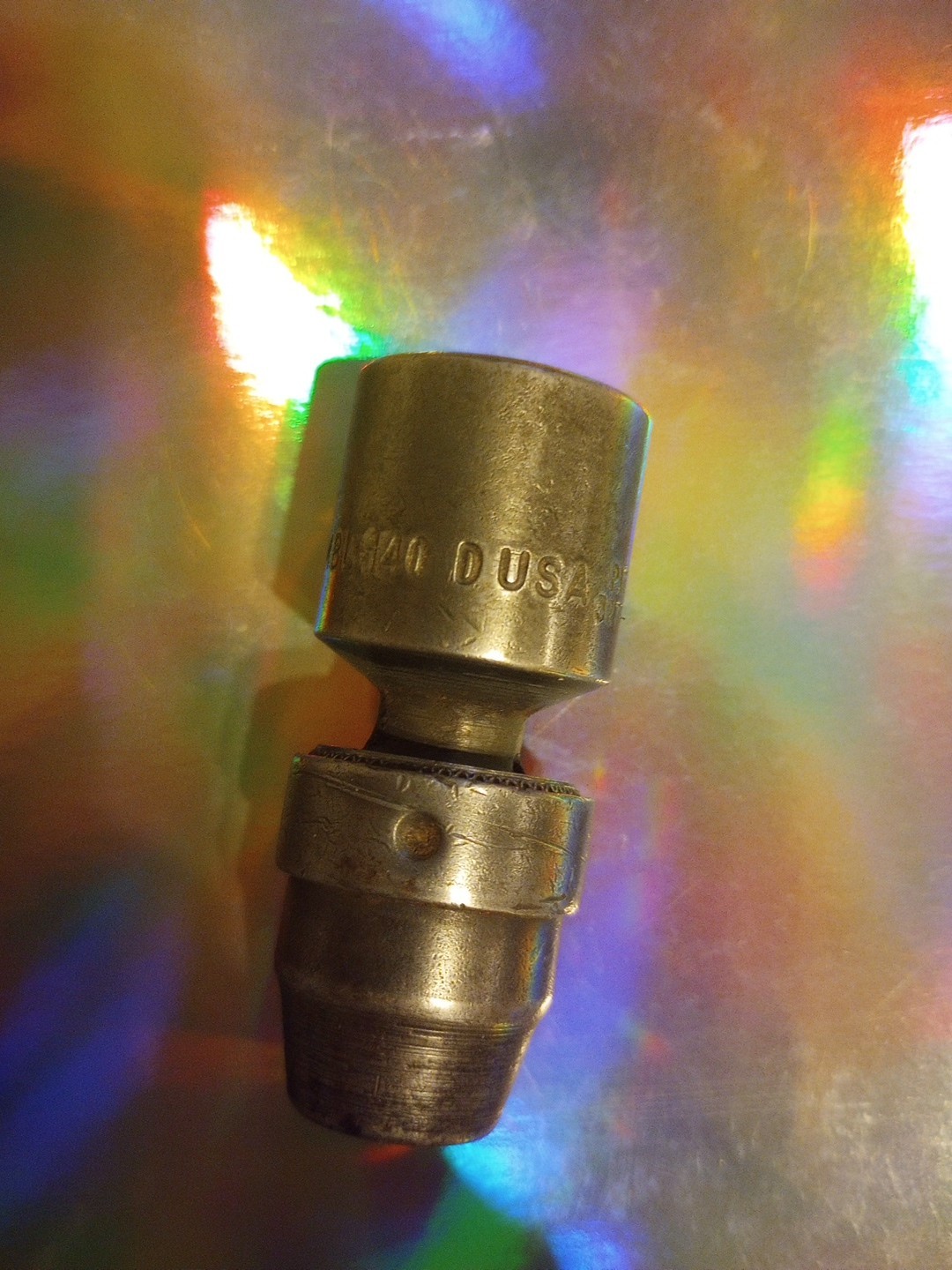 Snap On Impact Flexible 7/16 Socket IMBL140D 6pt USA Tool Vntg for 1/2 Ratchet