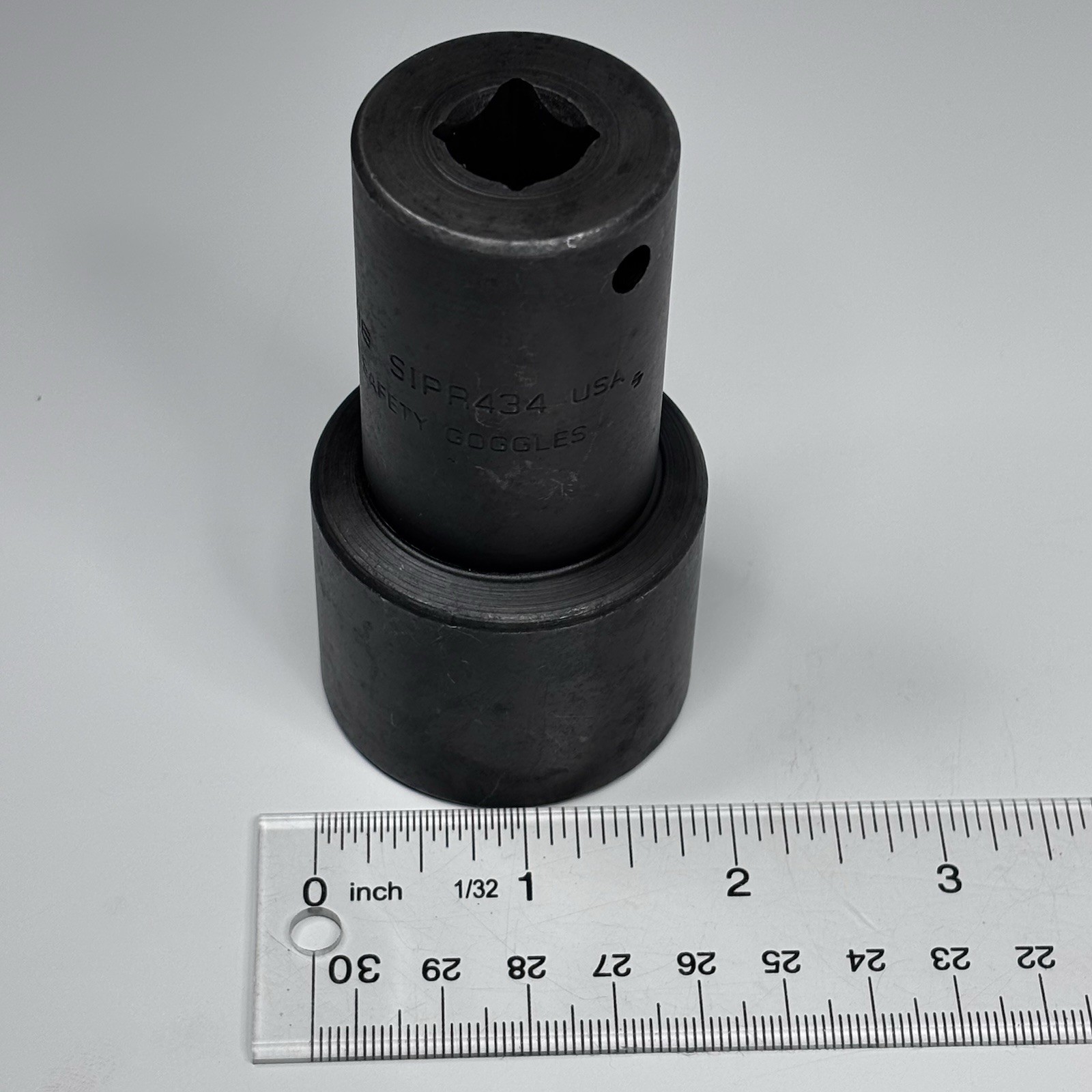 Snap On Tools SIPR434 1/2 Dr 8Pt SAE 1-1/16 Deep Double Square Power Socket MINT