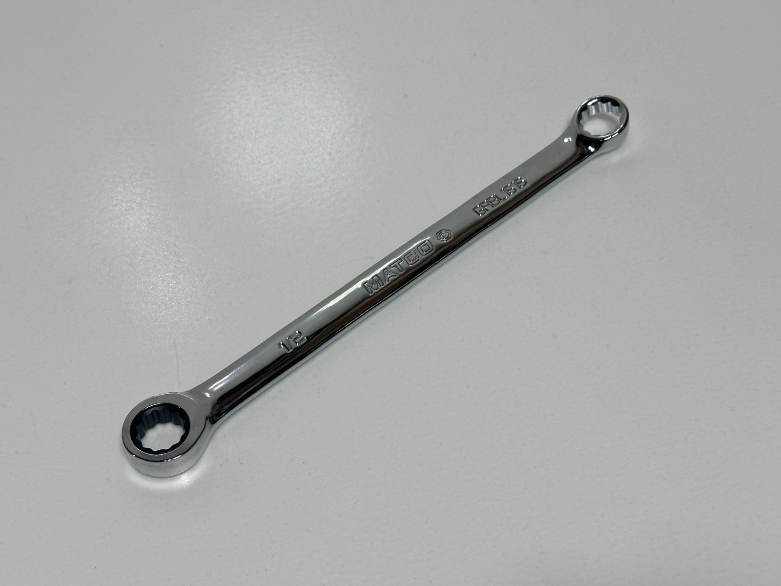 🇺🇸 Matco Tools USA GRBL1616 SAE 1/2″ Ratcheting Double Box End Wrench, NOS