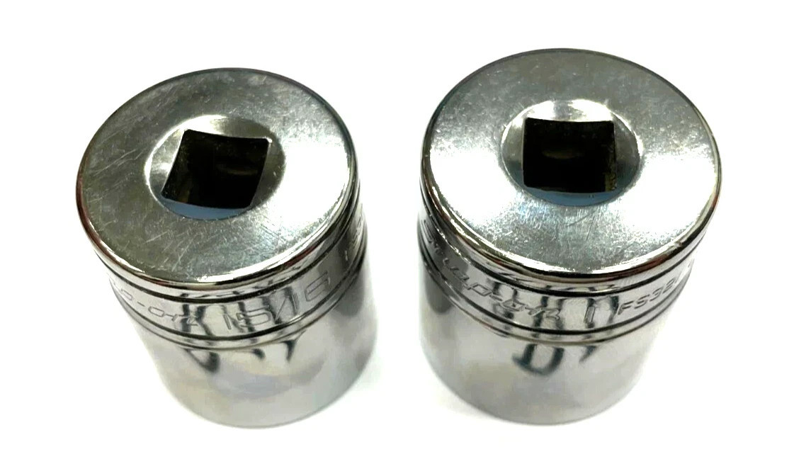 Snap-On Tools NEW 3/8″ drive 15/16″ & 1″ 6-point SHALLOW Sockets FS301 FS321