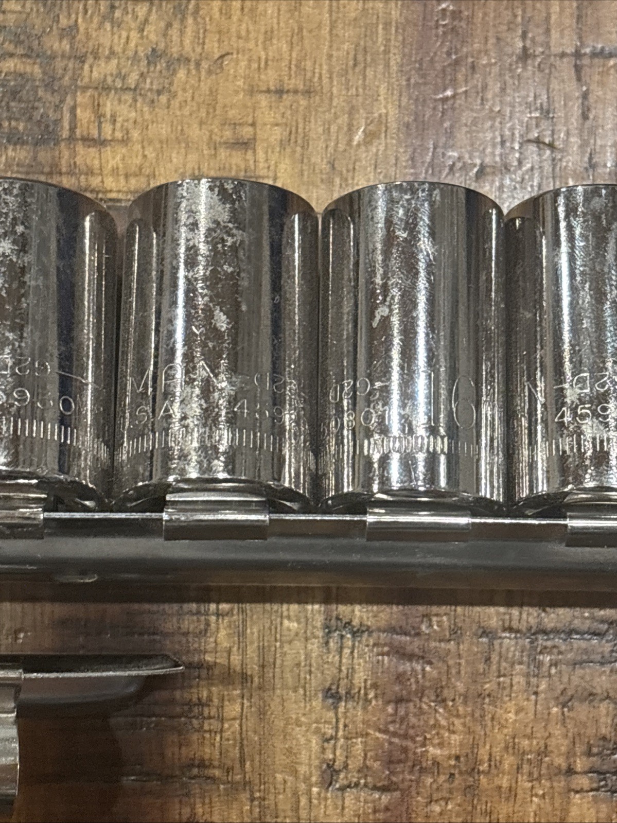 Craftsman 1/2” Drive Laser Shallow Socket Set 9mm – 19mm 6pt 11pc USA NOS METRIC