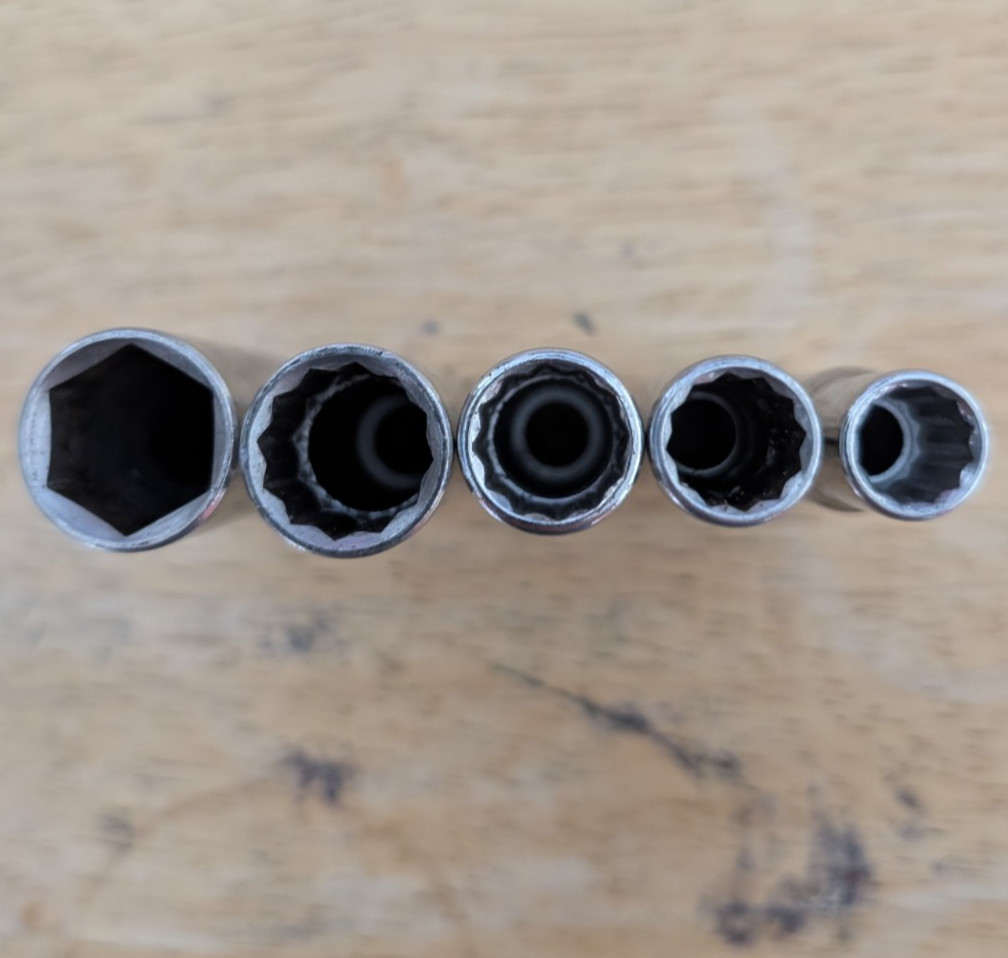 Vintage Craftsman USA 3/8″ Drive Deep 12 Point Socket EE Series 5 pcs 3/8 – 5/8