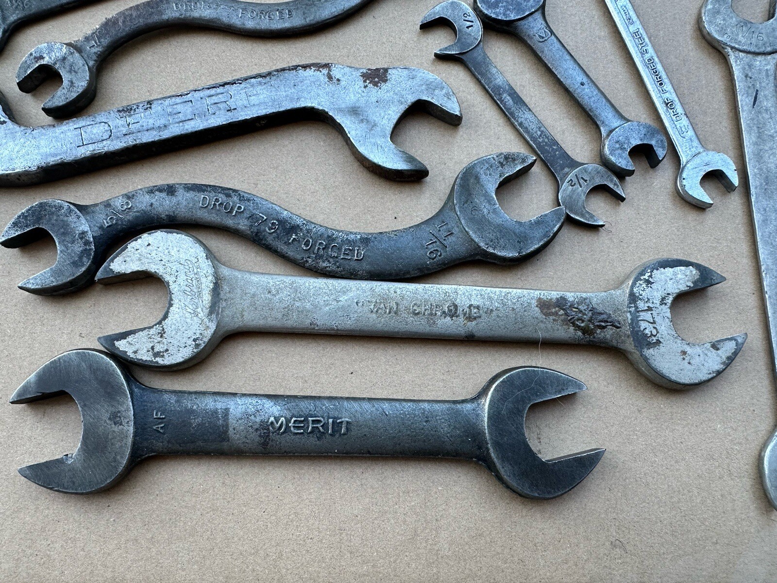 Vtg USA Combo Wrench Mixed Lot SAE Metric 6pt 12pt Deere Shelley Specialty Etc
