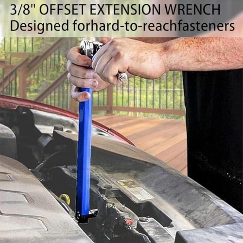Universal Offset Extension Wrench Set, 15.4″ Length, Impact Adapter, 1/2″, 1/4″,