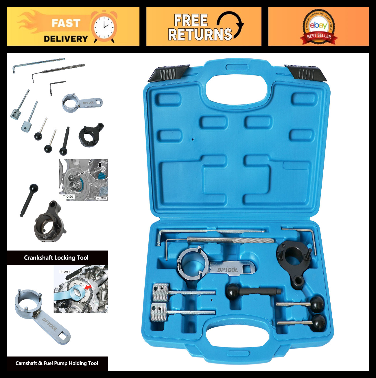 Camshaft Timing Belt Tool Set for VW Audi SEAT Skoda 1.4 1.6 2.0 TDI EA288