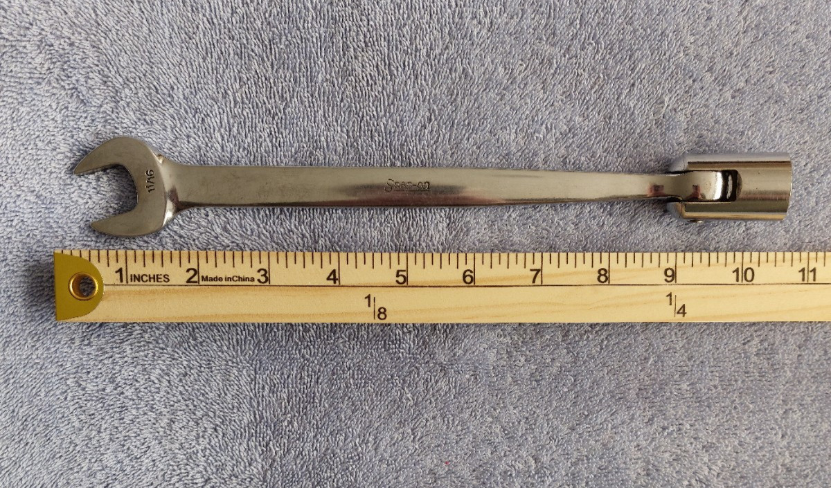 Vtg Snap-on X-22 11/16″ Flex Head Combination Wrench USA PAT 3273430 12 Point