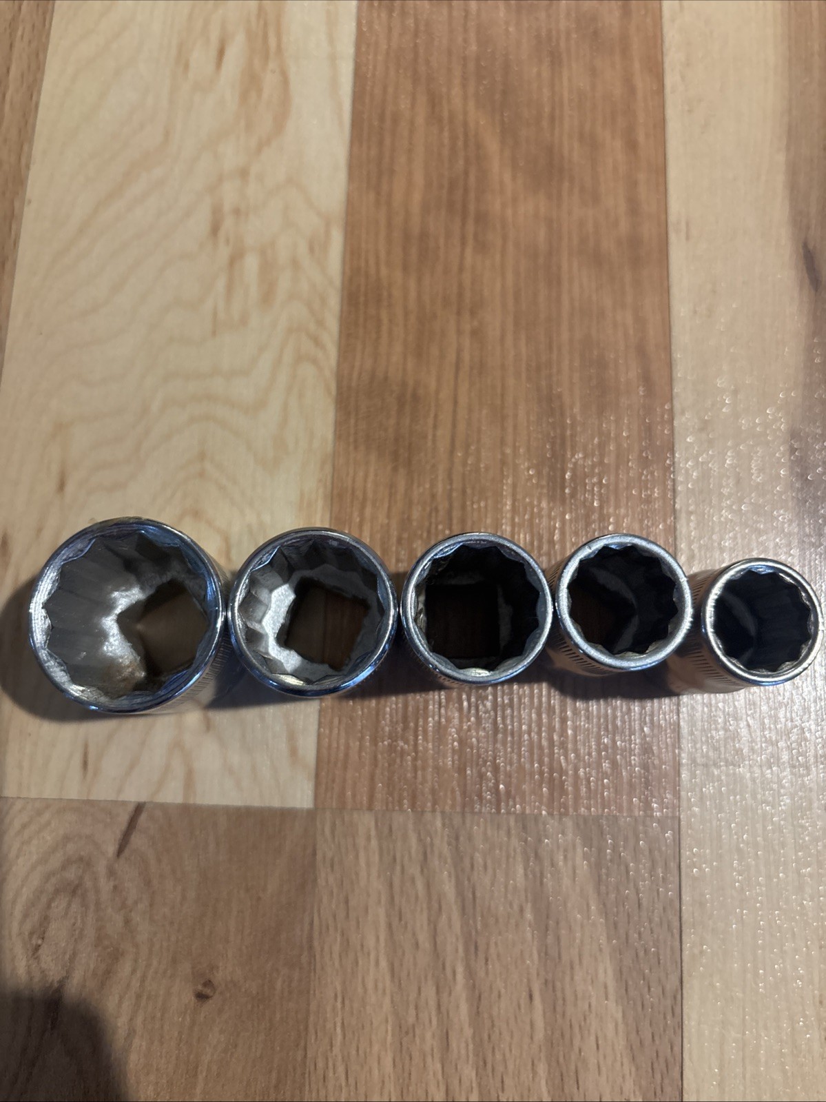 Vintage Craftsman -v- Series 1/2 Inch 12 Point Metric Sockets 14 15 17 19 22 mm