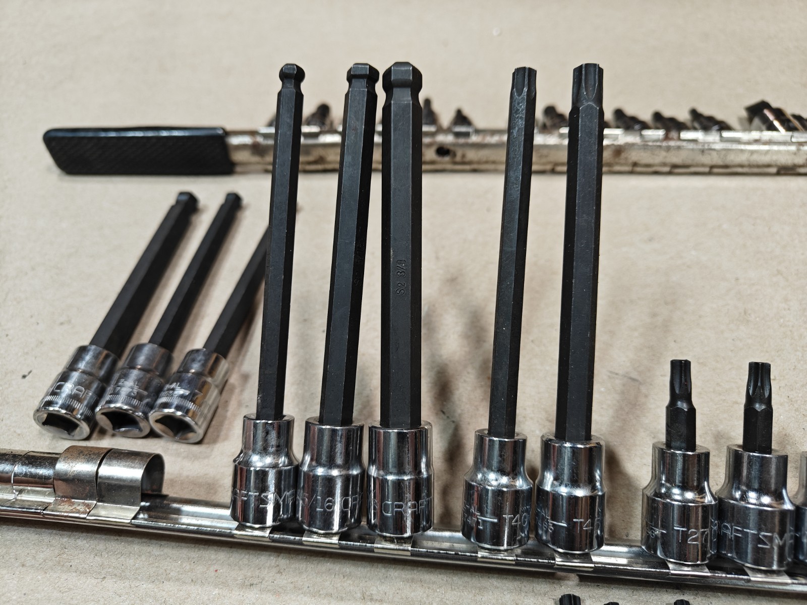 48pc, Craftsman Z-AL Spline Bit Socket Set 1/4 & 3/8 Drive Torx 6 Point Long Etc