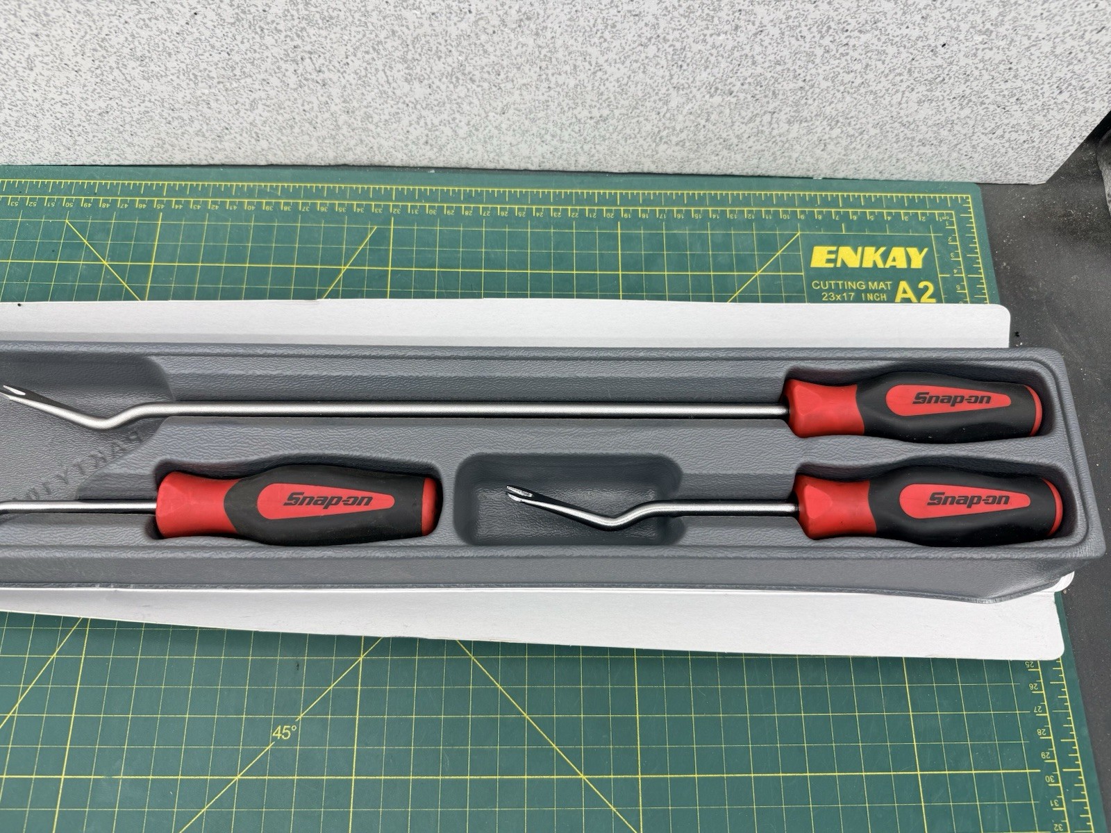 Snap-On ASG103BR 3-Piece Instinct Trim Pad Tool Set – Red Soft Grip Handles