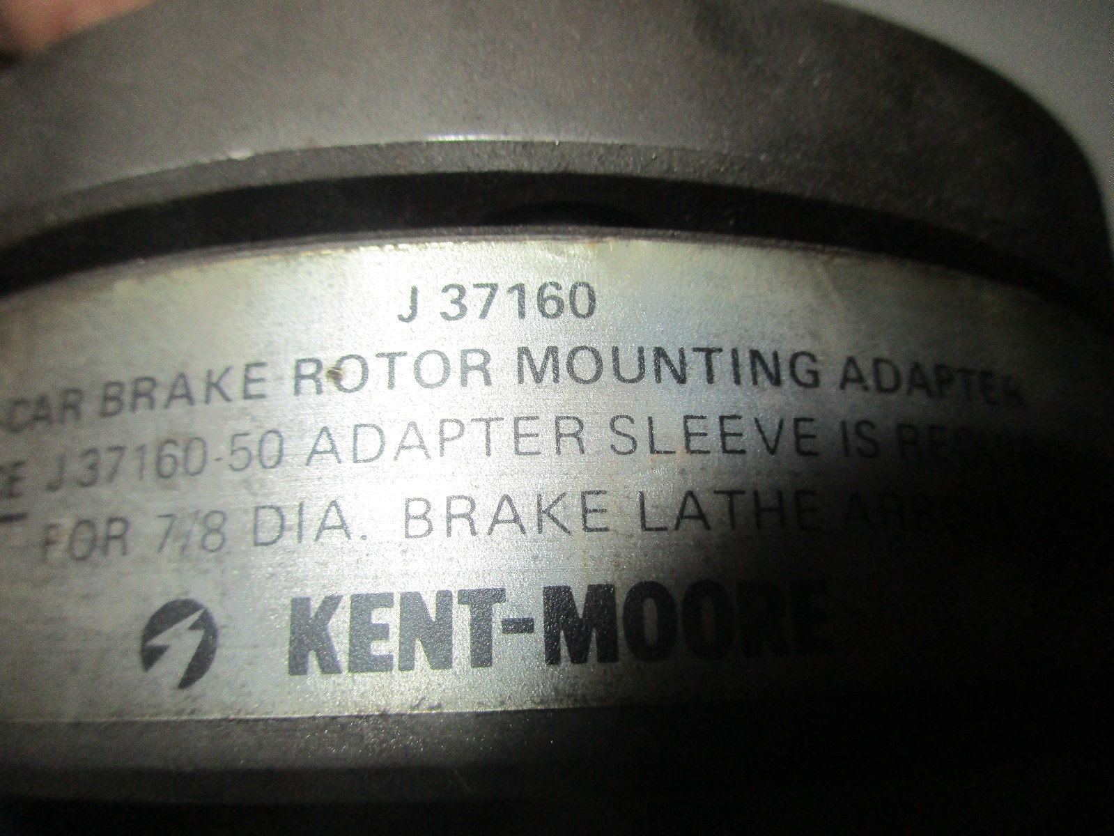 KENT MOORE TOOL J-37160 BRAKE ROTOR MOUNTING ADAPTER