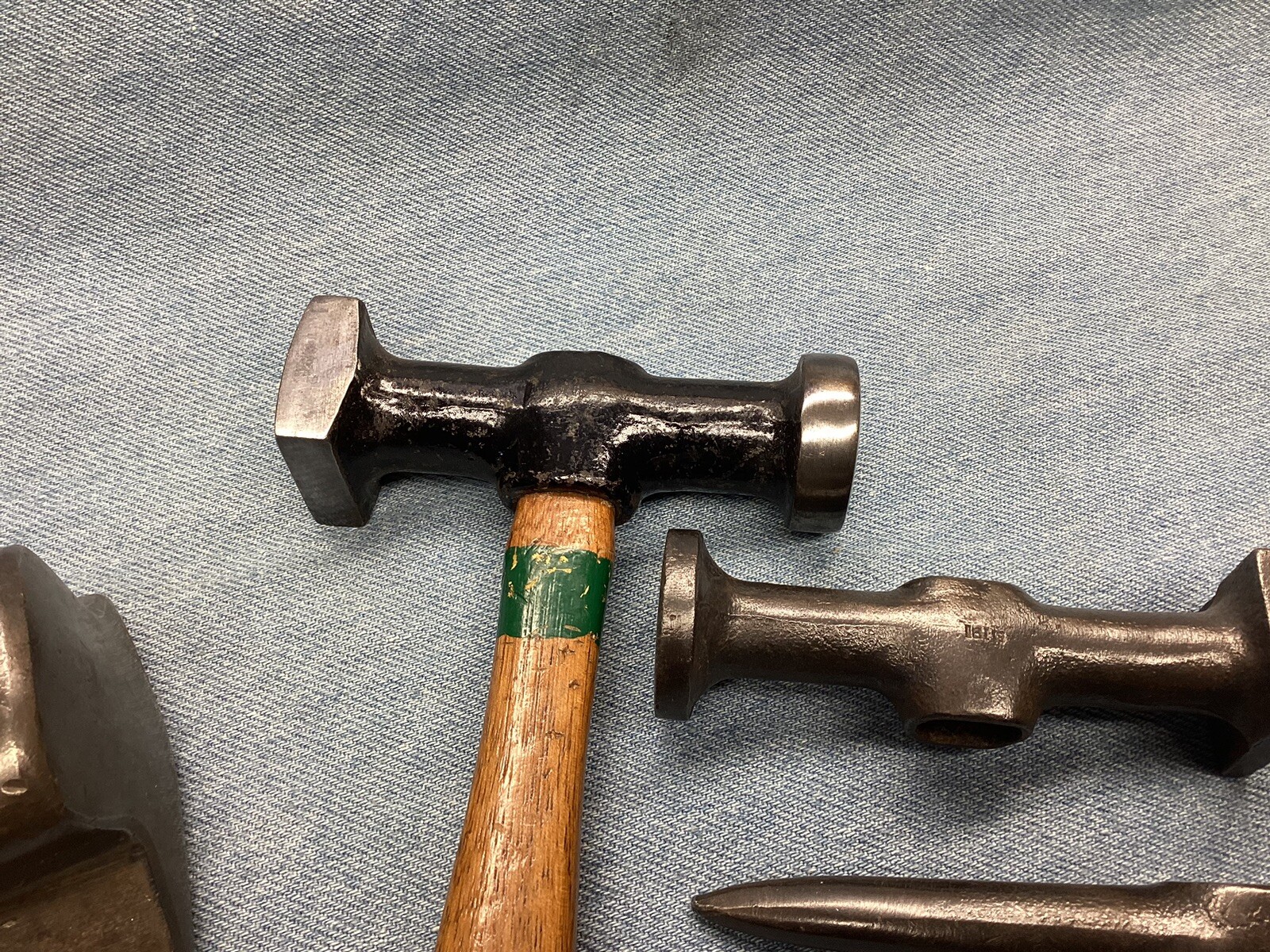 Vintage Fairmount Body Hammers x 3 & 3 Hand Anvils / Dolly’s Good Condition LOOK