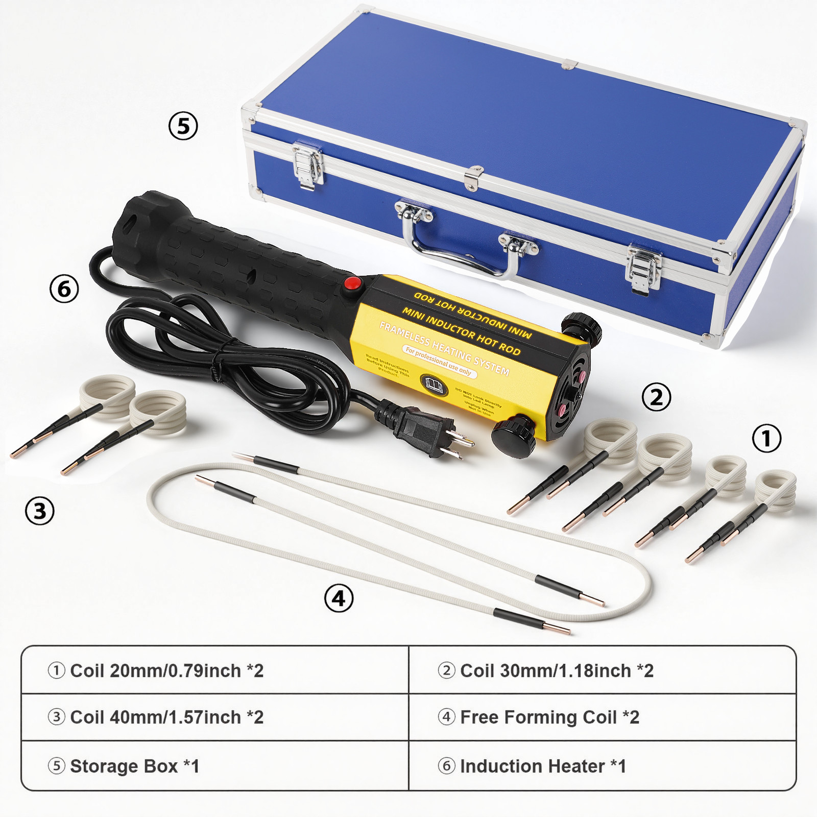 Magnetic Induction Heater Kit with 8 Coils for Rusty Screw Removing 1200W 110V