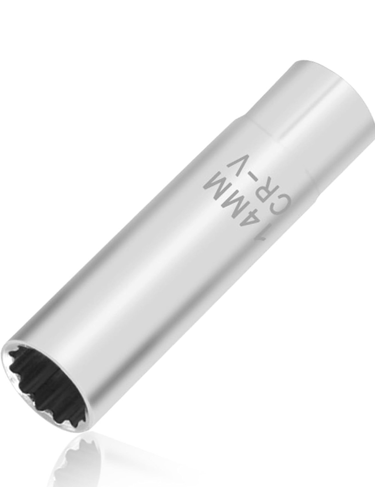 14mm Deep Socket 5/16″ Drive CR-V Chrome Vanadium Steel – 12 Point Metric Socket