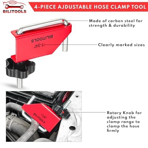 4-Piece Hose Pinch Off Pliers Set – Clamp Tool for Fuel, Coolant, Brake Hoses