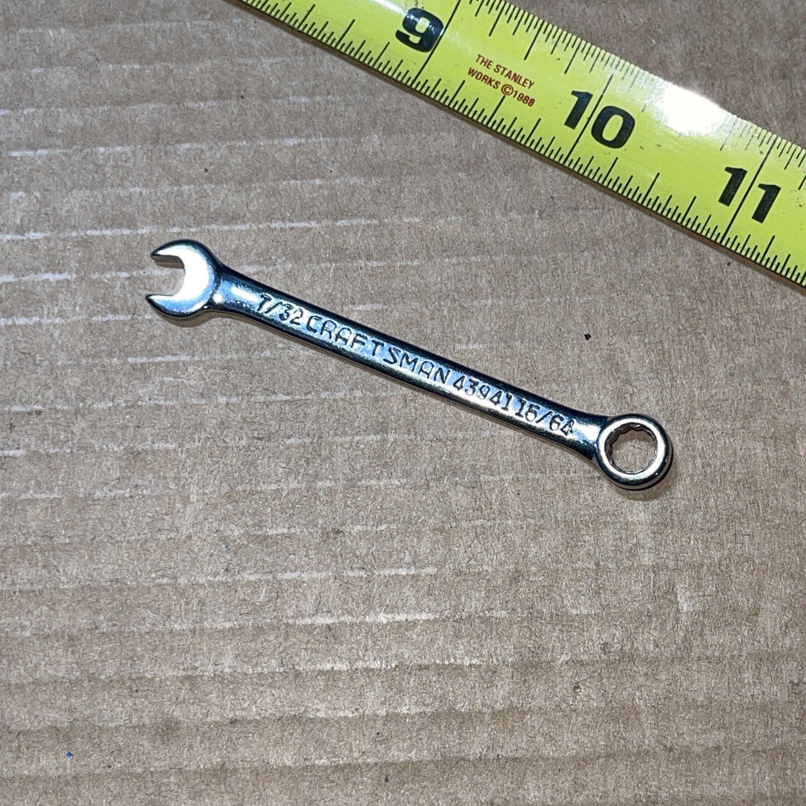 Vintage Craftsman USA 43941 7/32 X 15/64 In SAE Ignition 12 Point Wrench Midget