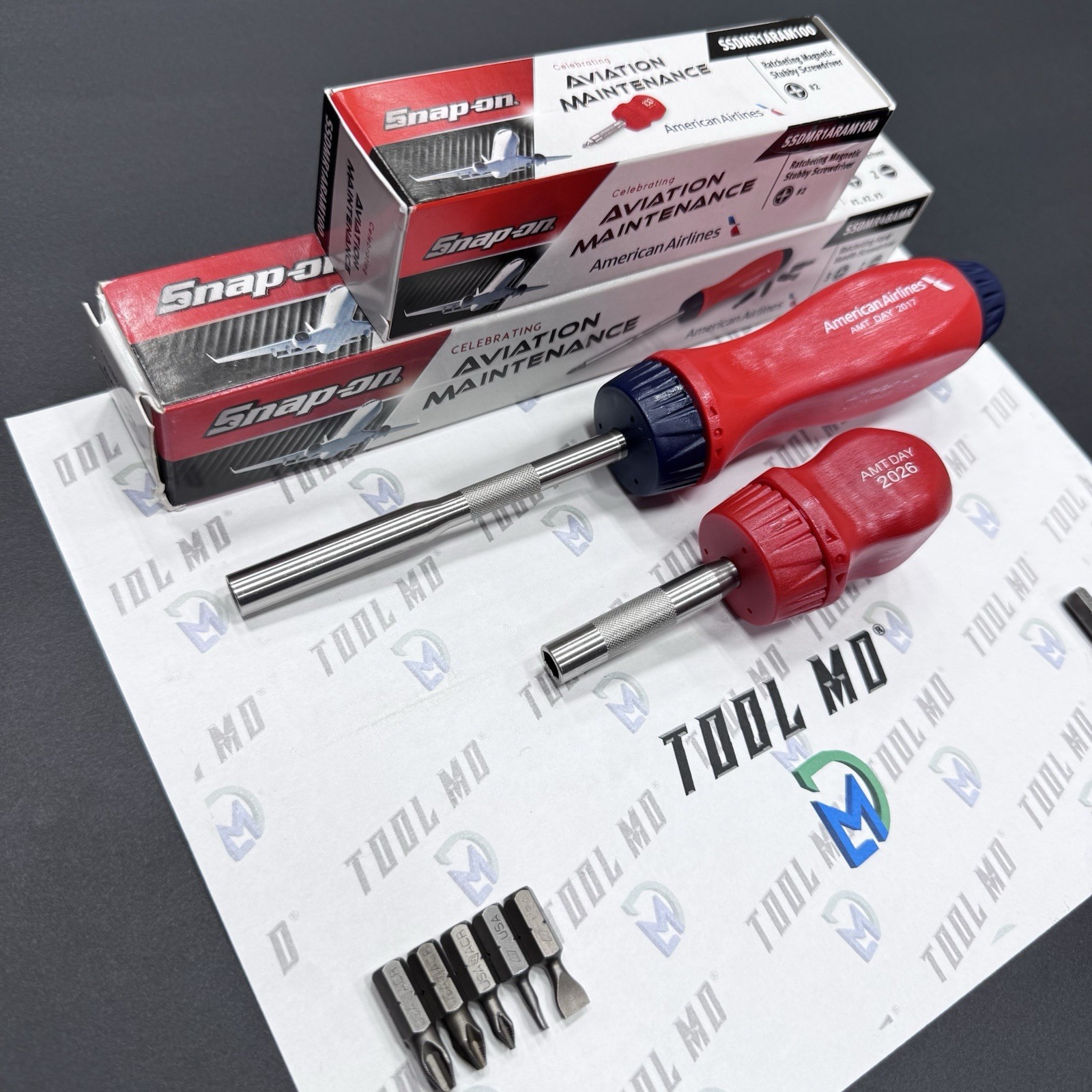 Snap-on Tools Aviation Maintenance Ratcheting Screwdriver Set SSDMR4BAMR