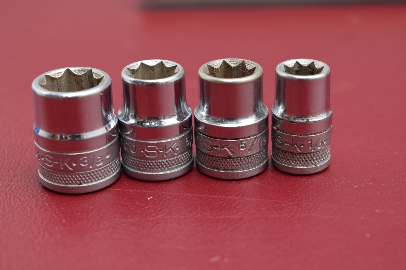 SK USA 4pc 1/4 Dr 8 Pt Double Square Socket Set 40900 40901 40988 5888