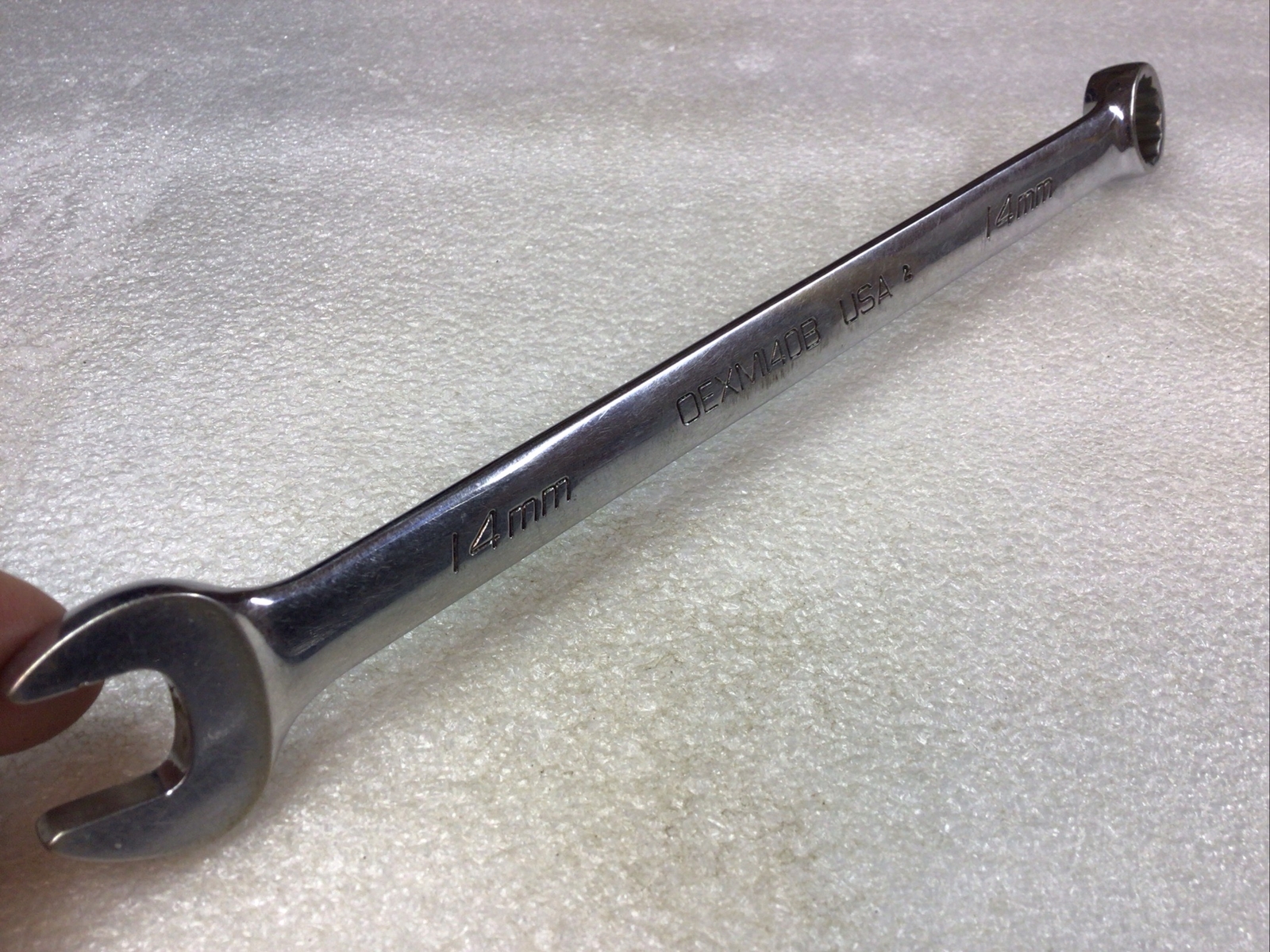 Snap On#OEXM140B – 14mm, Metric, Chrome, 12 Pt., Combination Wrench-USA-NICE-