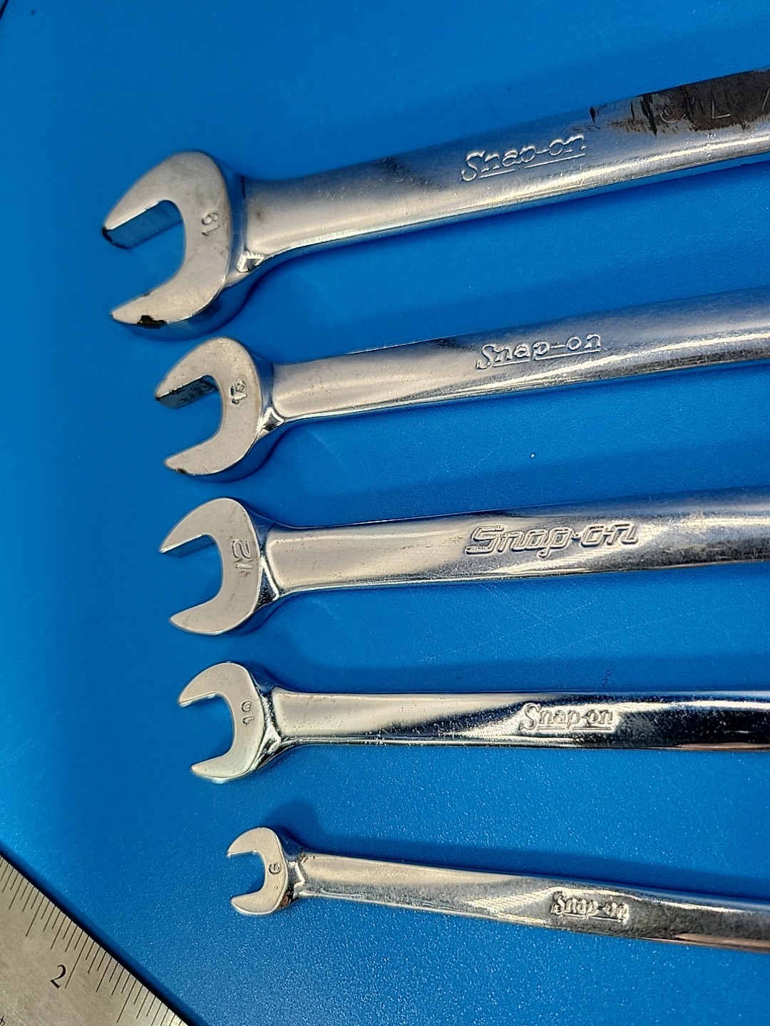 Snap-on Stubby Combination Wrench Set 5/16” to ⅝” 6mm to 19mm OEX 10 Pcs T-2-9