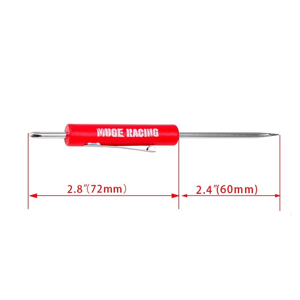 Red 10PCS Mini Pocket Screwdriver Flat Head Tip with Phillips Top Pocket Clip
