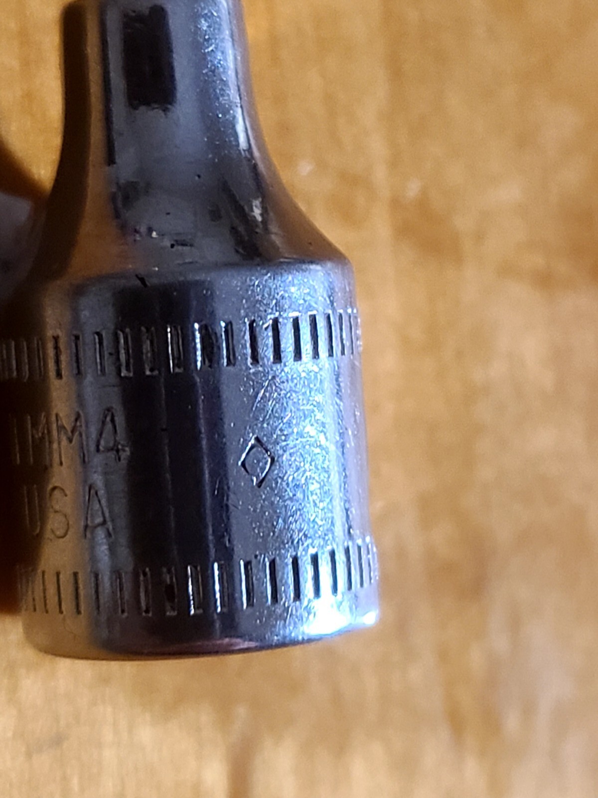 Snap On Tools 1/4” Drive 4MM 6 Point Metric Shallow Chrome Socket TMM4 USA VTG
