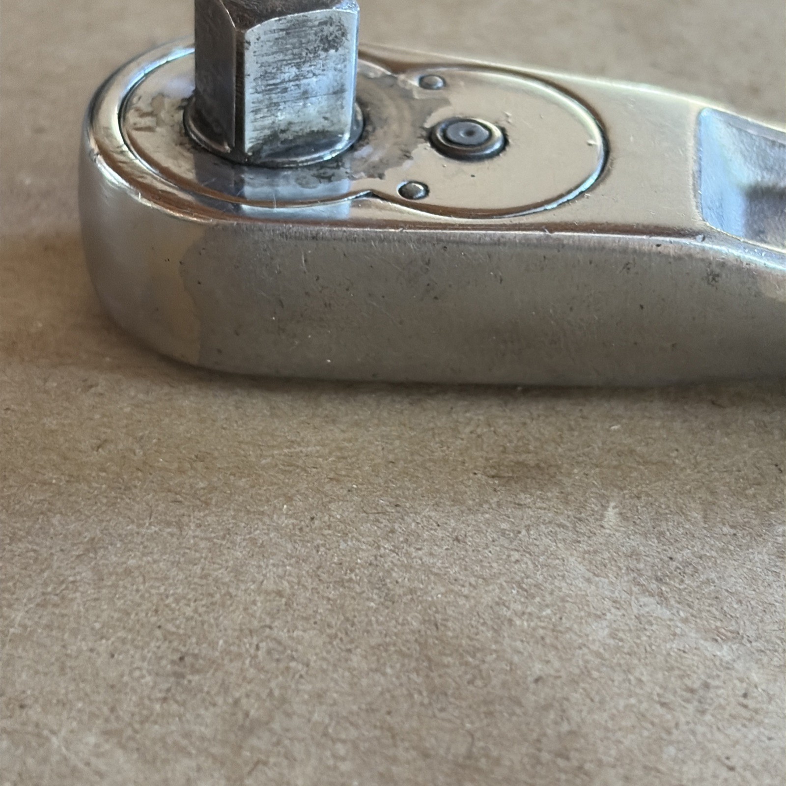 Vintage Snap-On FV71 3/8″ Drive Flat Chrome Ratchet 6″ Long