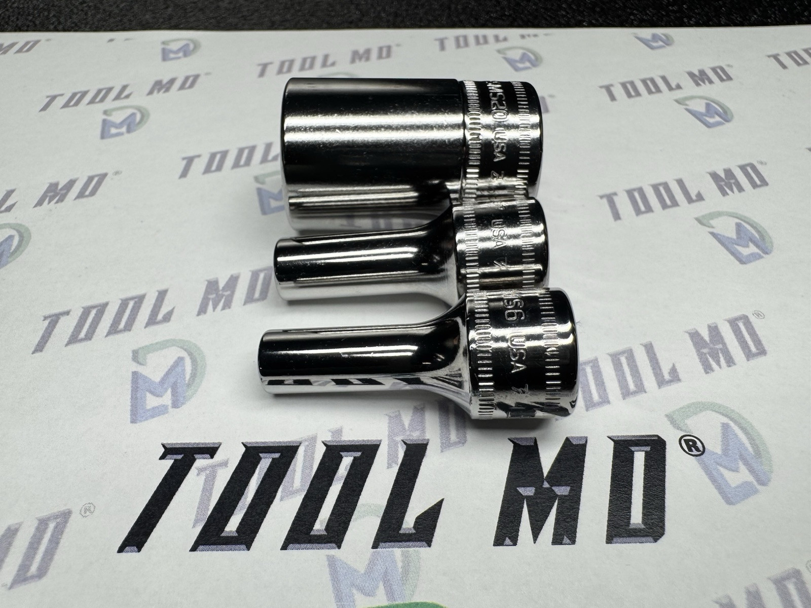 Snap-on Tools USA NEW 3pc 3/8” Drive 6pt Metric SEMI-DEEP Add On Socket Set