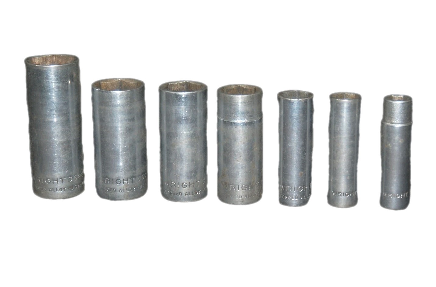 Wright Tool USA 7-Piece Set 3/8″ Drive SAE Deep Socket Set 3/8″–13/16″