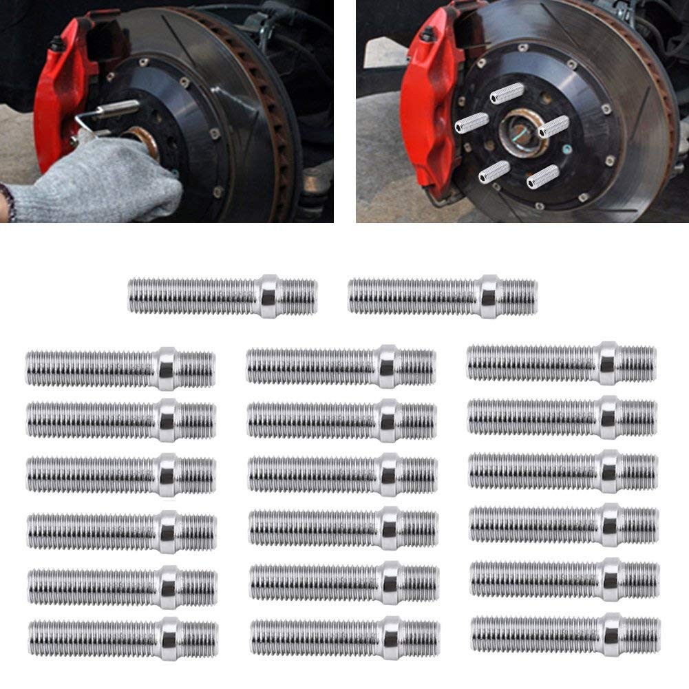 20 PCS 50mm Extended Wheels Stud Conversion 12×1.5 To 12×1.5 Screw Adapter